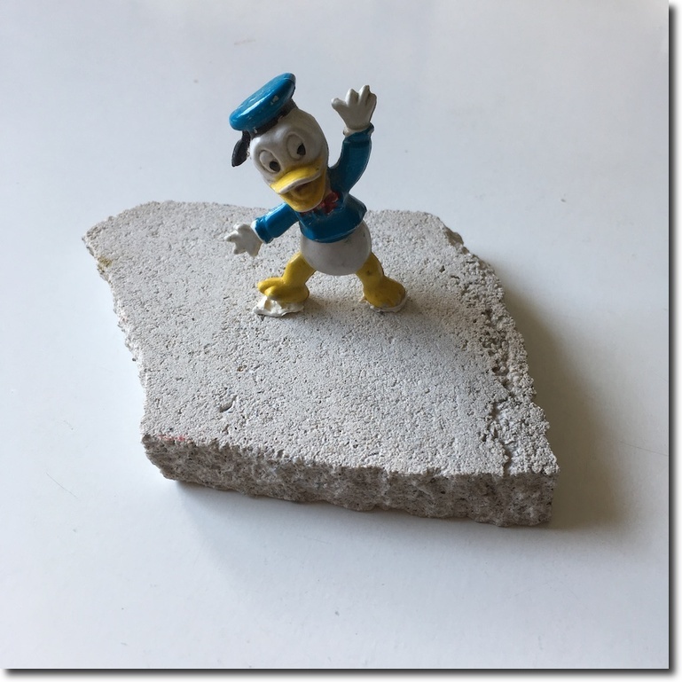 Donald is from Helsinki, piece of concrete from Sollentuna. 