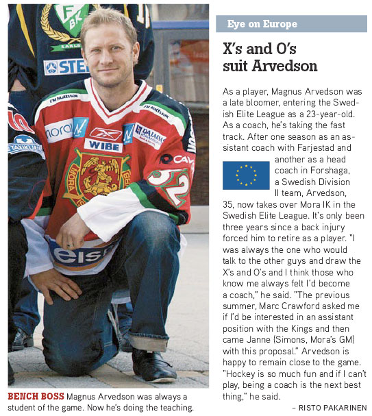 Magnus Arvedson, Mora