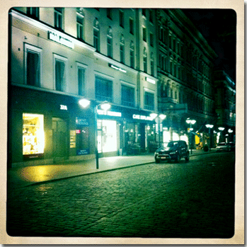 An actual Helsinki street. 